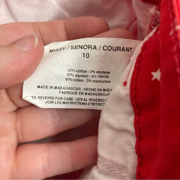 Gloria Vanderbilt Shorts - Red/White - Size 10 - Picture 5 of 6